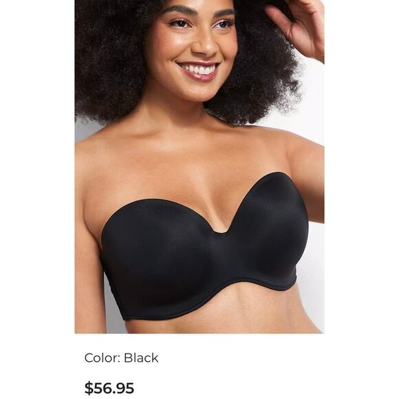 Cacique Multiway Strapless Bra Black 40DDD NWT - Picture 1 of 11